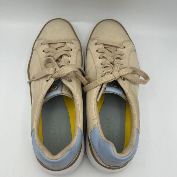 Cole Haan 7 1/2‎ B Grand 360 Cream and Carolina Blue Top Sail Sneakers - Picture 7 of 10